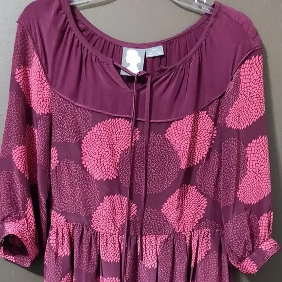 Girls From Savoy Bouquet Toss 100% Silk Dress by Anthropologie SIZE 4 - Picture 4 of 8